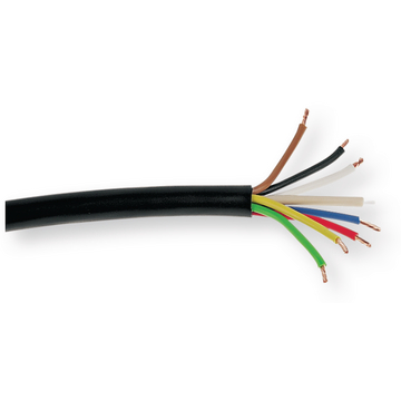 Bobine câble FLRYY double isolation noir 50m, 1,5/2,5 mm², mandrin 25 mm